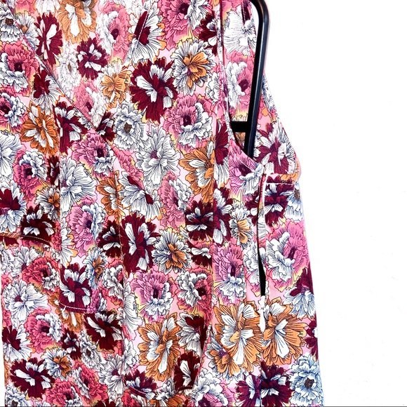 Banana Republic One Shoulder Ruffle Sleeve Floral Blouse Size Small - Picture 4 of 6